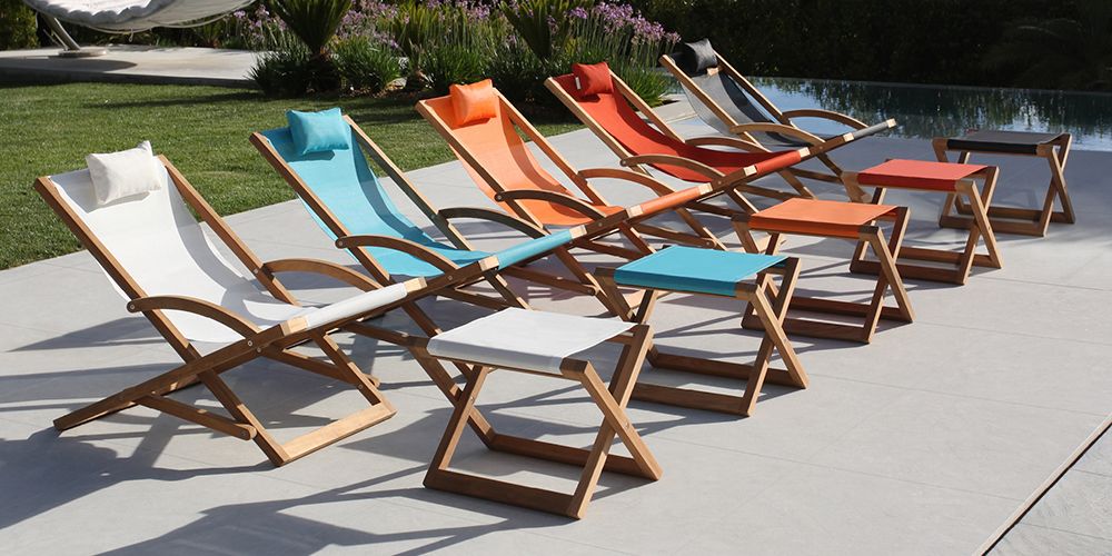 deck chairs and sun loungers