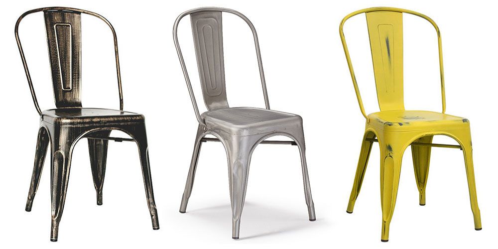 contemporary chairs - steel, wood and upholstered