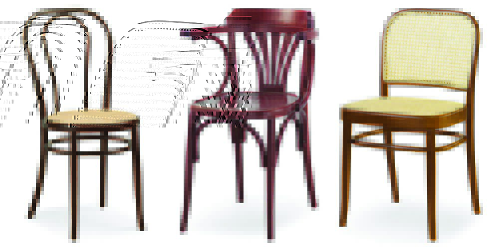 viennese chairs - cane and wood