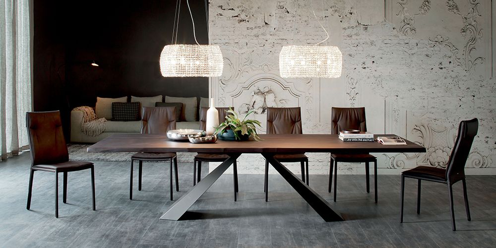 wooden and glass dining room tables