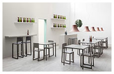 brera chair and stool-fabbrico table