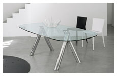 ray table 200x120 cm - chromed steel