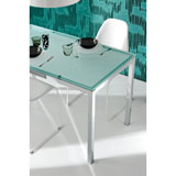 Tavolo Kuadro 1251 piano vetro