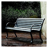 oasi three-seater aluminum bench