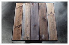 pine top iron edge 70x70cm